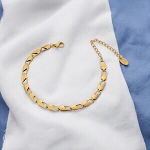 NEW 18K yellow gold plated chain bracelet jewelry B20B
